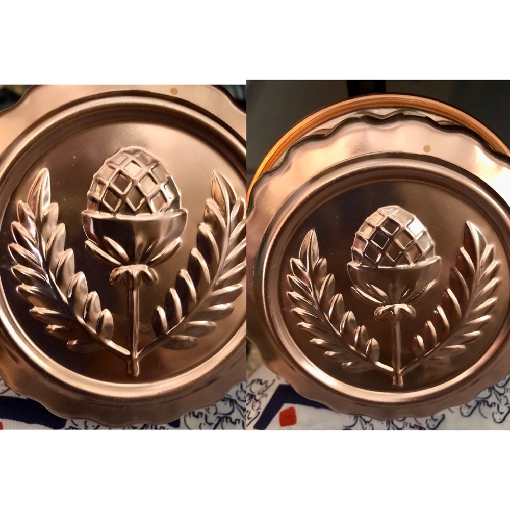 Vintage! Copper Toned Scottish Thistle (Jello/Baking) Molds Kitchen Decor 80s - Picture 4 of 8